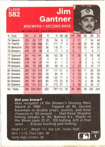 1985 Fleer Baseball - Pick Choose Your Cards - Picture 238 of 278