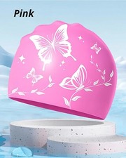 2PACK Swimming Hat Waterproof Silicone Shower Swimming Pool Cap WOMEN GIRLS GIFT