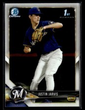 2018 Bowman Draft #BDC-104 Justin Jarvis Chrome Card Milwaukee Brewers