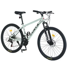 27.5 Inch Wheels 21 Speed Mountain Bike Front Suspension Green for Men Women