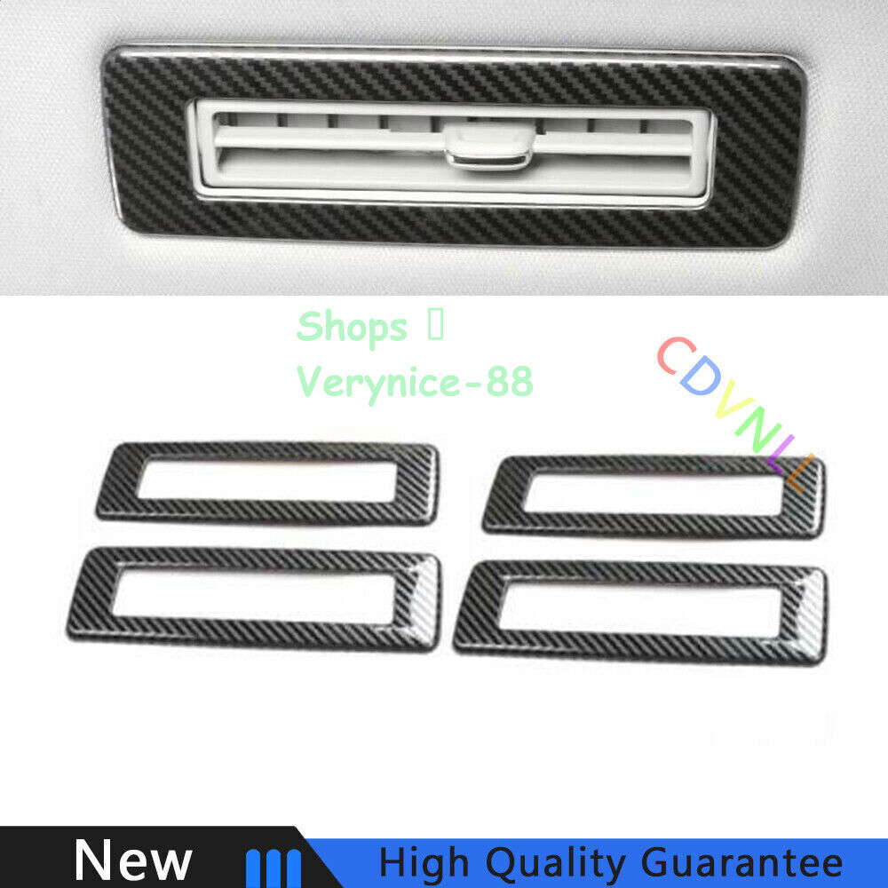 For Chevrolet Blazer 2019-2021 Steel Carbon Fiber Roof Air Outlet Vent Trim 4PCS
