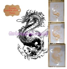 Dragon and Fish stencil Airbrush art stencil set Artists dragon template