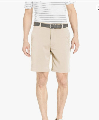 Amazon Essentials Men's Classic-Fit Stretch Golf Short - 36W, Stone (Tan) - New