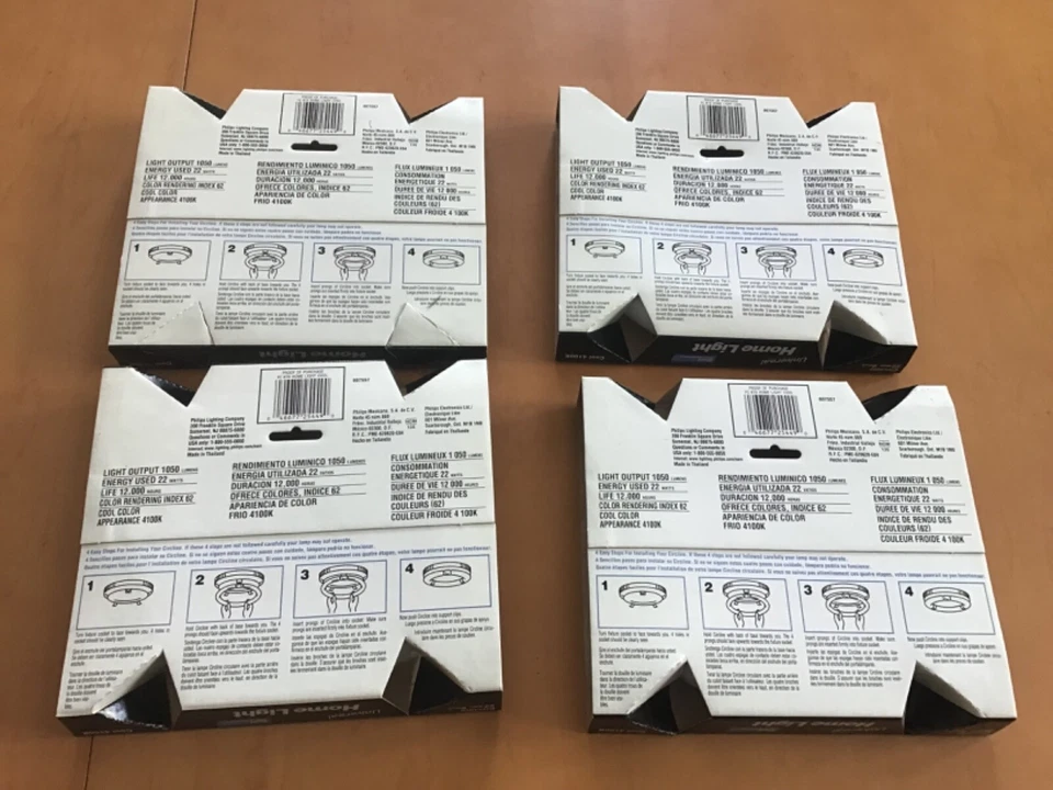 Lot of 4 Philips 8" Circline, 22 Watt, FC 8T9, Cool White Light BULB, 4100K - Image 3 of 4