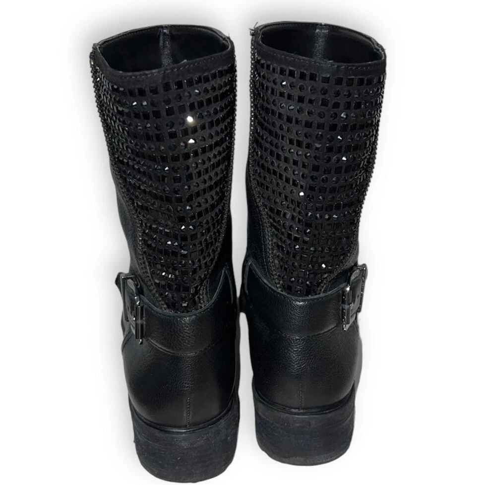 Sparkly sales biker boots