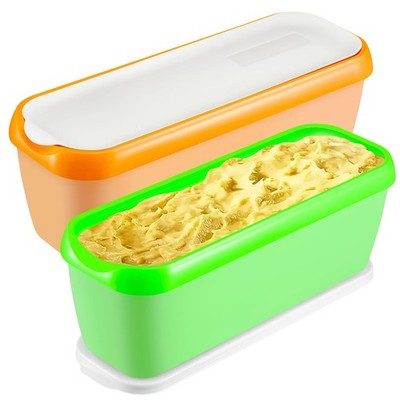 Ice Cream Containers Set Of 2 1.5 Quart Ice Cream Tub Reusable Homemade Ice Crea