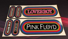 VINTAGE Pink Floyd & LOVERBOY 95.5 KLOS Mark & Brian Bumper Stickers Classic