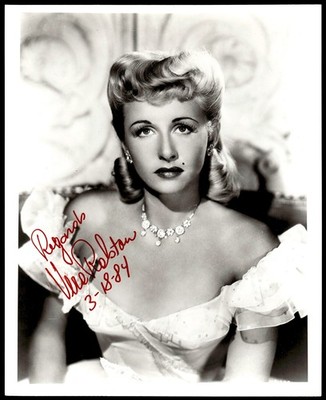 Vera Ralston Actress Signed 8 x 10'' Vintage Photo Auto *MH540