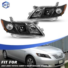 For 2007 2008 2009 Toyota Camry Black Projector Headlights Leftright Headlamps For 2007 2008 2009 Toyota Camry Black Projector Headlights Leftright Headlamps