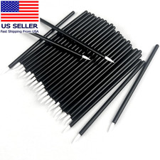 100PCS Black Disposable Eyeliner Brushes, Cosmetic Eye Wands for Eyeliners, Lip