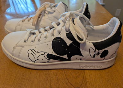 adidas Stan Smith Disney Mickey Mouse White/Black Leather Sneakers FW2895