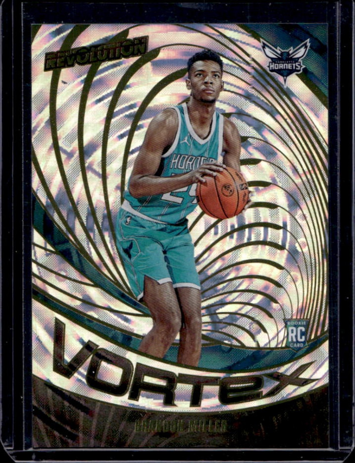 2023-24 Panini Revolution Brandon Miller Vortex Fractal Rookie RC #3 Hornets