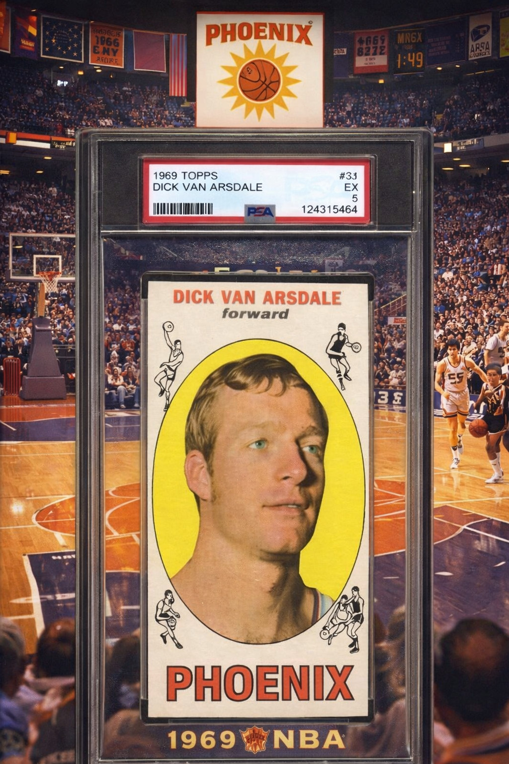 1969 Topps Basketball Dick Van Arsdale #31 PSA 5 FREE SHIPPING