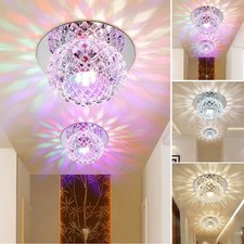 Modern Crystal LED Ceiling Light Fixture Aisle/Hallway Pendant Lamp Chandelier