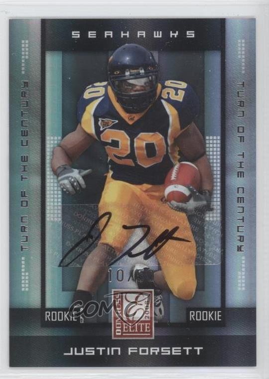 Justin Forsett Donruss Elite #130 Turn of the Century-Autograph