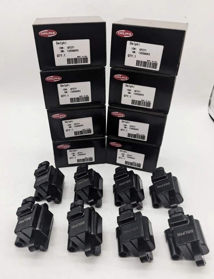 Set of 8 Delphi UF271 12558693 Ignition Coils For Chevy GMC 4.8L 5.3L 6.0L D581 Foto 4 de 4