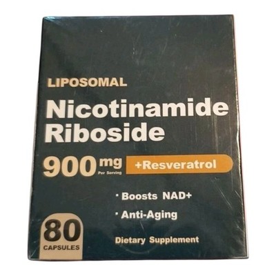 Liposomal Nicotinamide Riboside + Resveratrol 900 mg. 80 Capsules Boosts NAD+ -