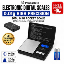 Electronic Digital Scales 0.01g 200g Grams Gold Jewellery Weighing Mini Pocket