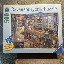 Ravensburger 500 Piece Large Piece Jigsaw Puzzle Art No. 14 8592 Dad  s Shed 2009
