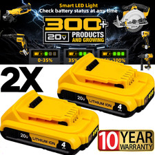 2Pack 4.0AH For DEWALT DCB201 20V 20 Volt Max Lithium Compact Battery DCB204-2