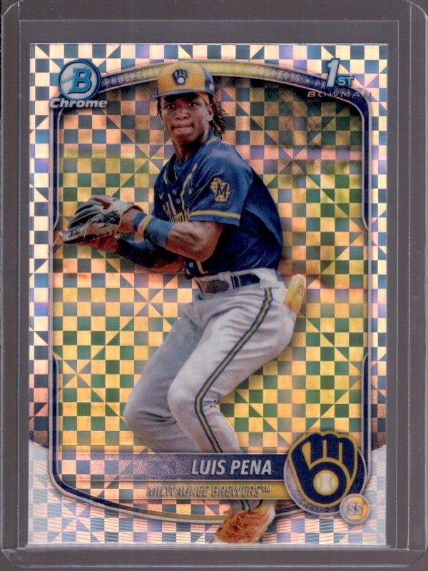 LUIS PENA 2025 Bowman Chrome 1st #BCP-38 Xfractor Rookie RC