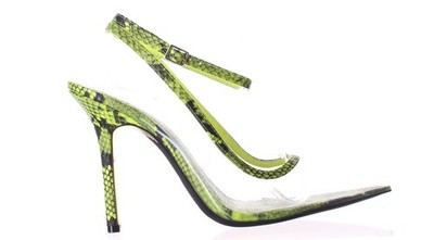 JLO by Jennifer Lopez Womens Parlata Green Ankle Strap Heels Size 8 (7713498)