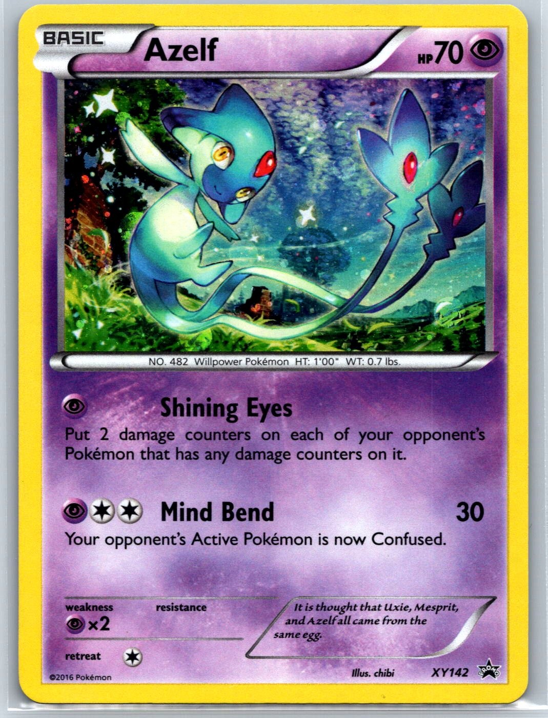 Azelf XY142 Holo Promo XY Promo Pokemon Lightly Played
