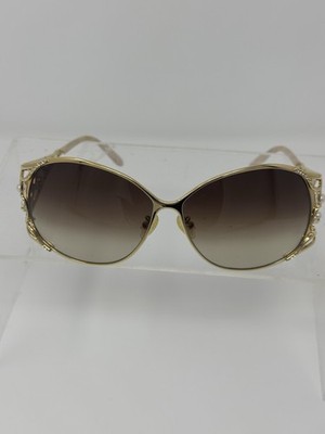 Sospiri 1323 Butterfly Sunglasses Gold Metal Frame Gradient Brown Lens Women