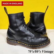 Dr. Martens Doc England MIE Rare 70's/80's Vintage Black 1460 Boots UK9 US10