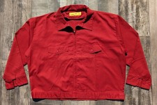 Vintage Mens 70s Red Kap Ike Work Delivery Jacket Red Mechanic Gas 54 USA Nos