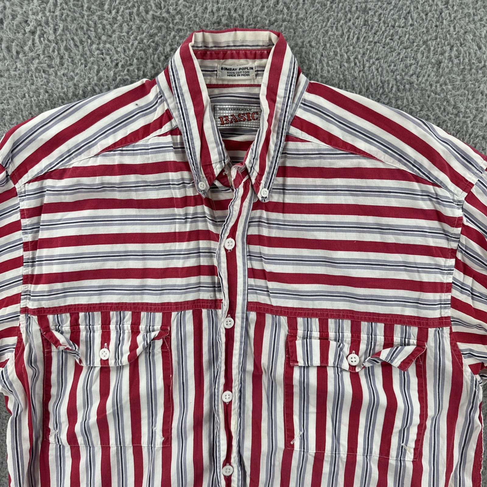 Vintage Independently Basic Mens Medium Bombay Po… - image 5