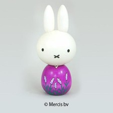  UNUSED Usaburo-made Kokeshi doll Miffy Lavender FROM JAPAN