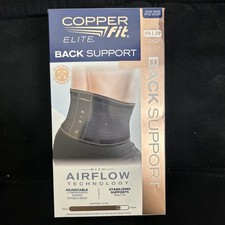 Elite Copper Back Support Compression Adjustable Straps Stabilizing Airflow