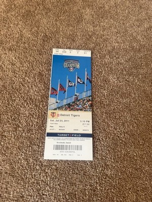 2011 Minnesota Twins vs Detroit Tigers Ticket Stub 7/21/11 Target Field