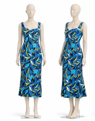  MARINA RINALDI Bedrucktes Baumwollkleid MR 31= IT60, DE52, FR56, GB26