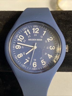 Golden Hour Gh-1318 Watch New Battery Silicon Band