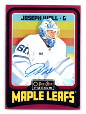 2025 O-Pee-Chee Platinum #R30 Joseph Woll Red Rainbow Auto Retro Leafs