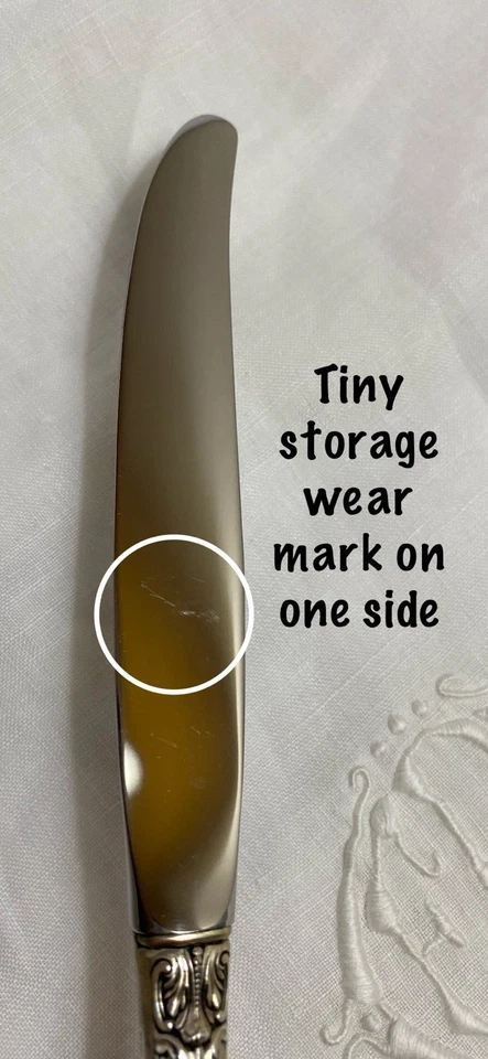 "Cuchillo de cena Wallace Sir Christopher 9"" 1936 de acero de ley y 925" Foto 4 de 4