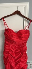 Red Roughed Stacee Prom Dress Size 8