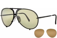 Porsche Design P8478-D Sunglasses Black/Brown/Olive/Silver 69mm W/Extra Lenses