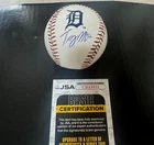 Detroit Tigers  TROY MELTON  Signed Tigers Logo OML Baseball Ball JSA