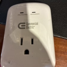 1-Outlet Wall Mounted Surge Protector, White