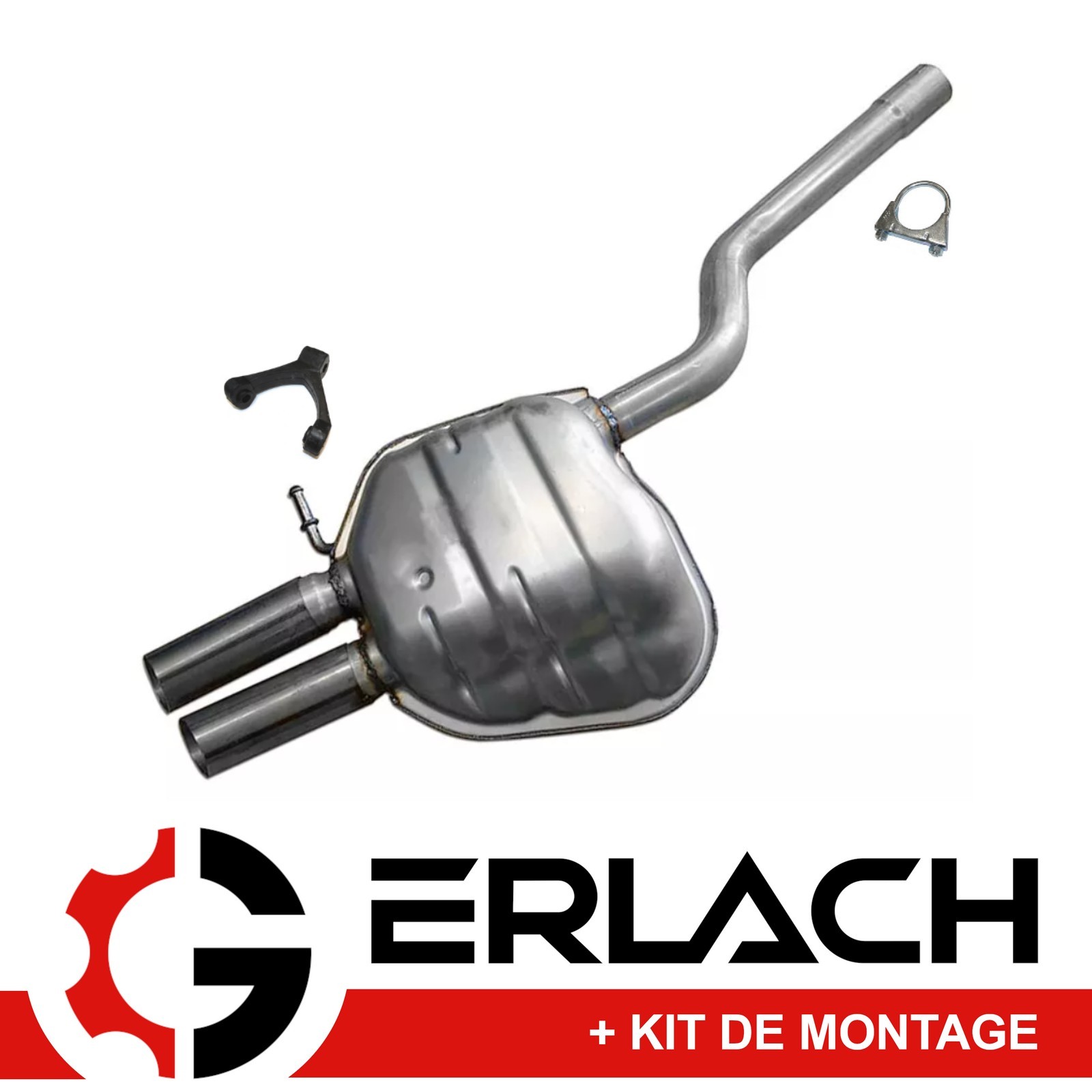 Silencieux arriere Skoda Octavia 2.0 TFSI reduction bruit inox