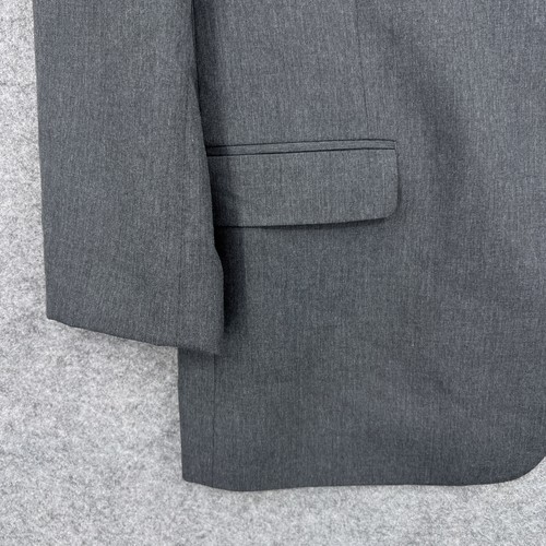 Van Heusen Blazer Mens 46R Gray Two Button Suit Jacket Sport Coat Classic Fit - Picture 5 of 15
