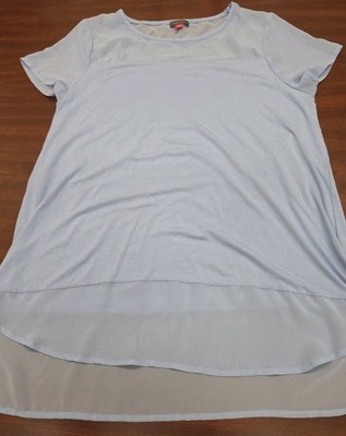 Vince Camuto Womens Light Blue Dolman Sleeve Blouse Stretch Career Office Top L