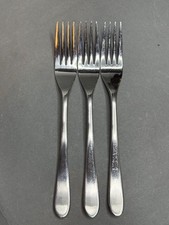 3 Dinner Forks Lot MIKASA BRYNLEY Satin Stainless Vietnam 8" PreOwned VGX Used