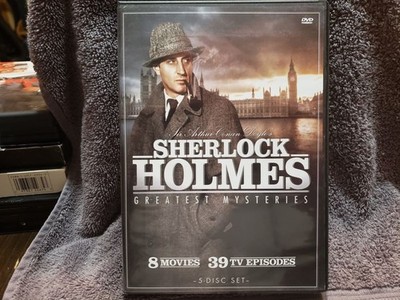 (3FREE) USED DVD Sherlock Holmes: Greatest Mysteries (8 Movies, 39 TV Episodes)