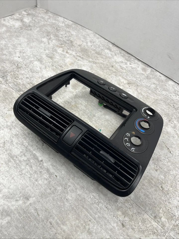 Honda Civic 2001-2005 rejillas de ventilación centrales tablero radio control de clima bisel negro Foto 4 de 4