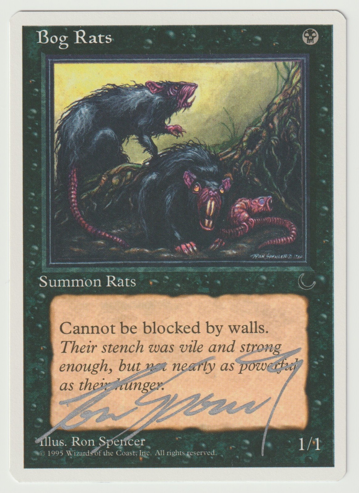 Silver Signed Bog Rats LP Chronicles Artist Ron Spencer 1995 MTG Magic Vintage!