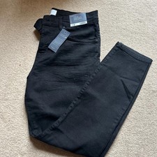 Mens Black Super Skinny Easy Jeans 32 short - New
